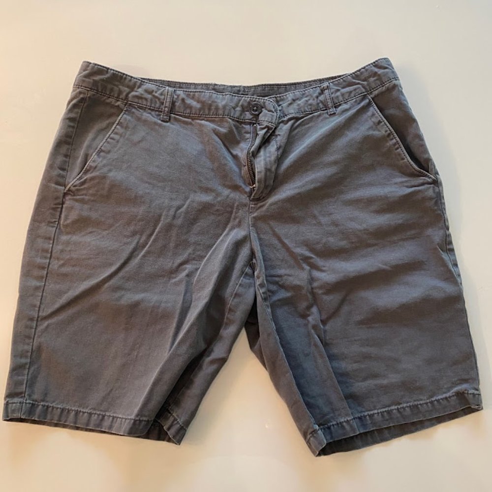 GAP Roll Up Bermuda Shorts Slate Blue Grey